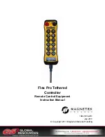 Magnetek Flex Pro Tethered Controller Instruction Manual предпросмотр