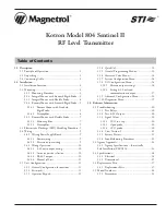 Preview for 3 page of Magnetrol Kotron Sentinel II 804 Series Installation And Operating Manual