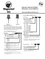 Magnetrol STI Echotel Trident 91S Instruction Manual And Parts List preview