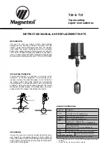 Preview for 1 page of Magnetrol T20 Series Instruction Manual And Replacement Parts List