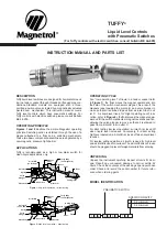 Предварительный просмотр 1 страницы Magnetrol Tuffy Instruction Manual And Parts List