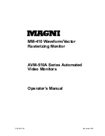 Предварительный просмотр 1 страницы Magni AVM-510A Series Operator'S Manual