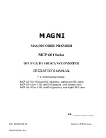 Magni MCP-601 Operator'S Manual предпросмотр