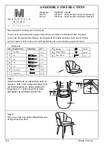 Preview for 1 page of Magnolia Home 55000005 Assembly Instruction