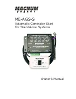 Magnum Energy ME-AGS-S Owner'S Manual preview