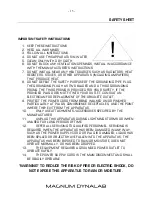 Preview for 15 page of Magnum MD 106T Instruction Manual