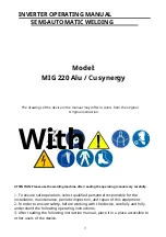 Magnum MIG 220 Alu synergy Operating Manual предпросмотр