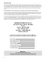 Preview for 2 page of Magnum MMG 230 Operating Manual