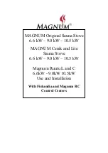 Magnum Original Series Use And Installation  Manual preview