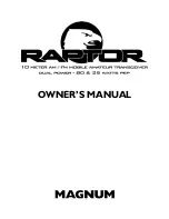 Предварительный просмотр 1 страницы Magnum Raptor Owner'S Manual