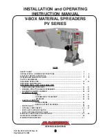 Preview for 1 page of Magnum V-BOX PV Series Installation And Operating Instruction Manual