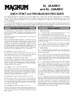 Preview for 5 page of Magnum XL .25ARNV Operating Instructions Manual