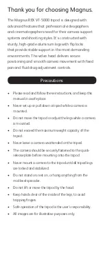 Preview for 2 page of Magnus Rex VT-5000 Owner'S Manual