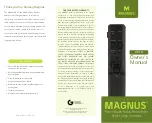 Предварительный просмотр 1 страницы Magnus VR-SO Owner'S Manual