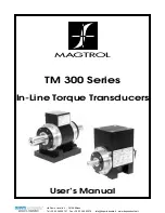 Magtrol TM 300 Series User Manual preview