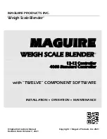 Preview for 1 page of Maguire Products WEIGH SCALE BLENDER WSB-100 Series Installation Operation & Maintenance