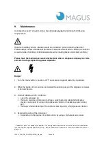 Preview for 24 page of Magus BASIKA rho NS 10 Installation, Operating And Maintenance Instructions