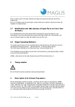 Предварительный просмотр 7 страницы Magus BASIKA rho NS 2 Installation, Operating And Maintenance Instructions