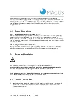 Предварительный просмотр 8 страницы Magus BASIKA rho NS 2 Installation, Operating And Maintenance Instructions