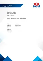 MAHA AXPLAY PMS Series Original Operating Instructions предпросмотр