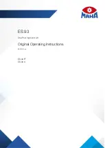 MAHA ES 93 FT Operating Instructions Manual preview