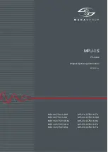 MAHA MPJ-1S Series Original Operating Instructions preview