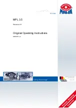 Preview for 1 page of MAHA MPL 3.5 Operating Instructions Manual