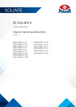 MAHA ZS SQUARE II 3.5 FT Original Operating Instructions preview