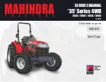 Mahindra 35 Series Service Manual preview