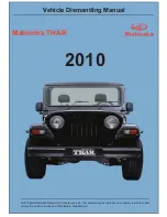 Preview for 1 page of Mahindra THAR 2010 Vehicle Dismantling Manual