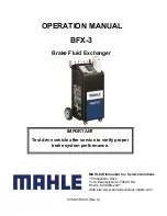 MAHLE BFX-3 Operation Manual предпросмотр