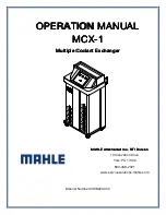 Preview for 1 page of MAHLE MCX-1 Operation Manual