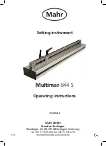 Mahr Multimar 844 S Operating Instructions Manual preview