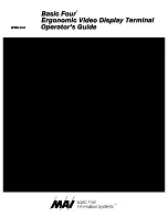 MAI Basic Four Operator'S Manual preview