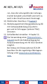 Preview for 17 page of Maico AE 10/1 Installation And Operating Instructions Manual