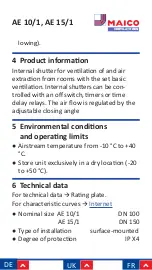 Preview for 35 page of Maico AE 10/1 Installation And Operating Instructions Manual