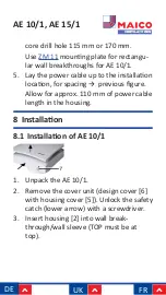 Preview for 40 page of Maico AE 10/1 Installation And Operating Instructions Manual