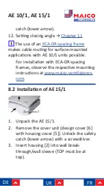 Preview for 43 page of Maico AE 10/1 Installation And Operating Instructions Manual