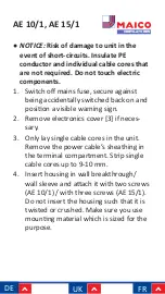 Preview for 47 page of Maico AE 10/1 Installation And Operating Instructions Manual