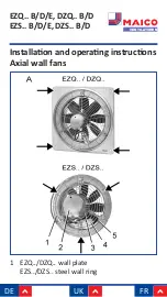 Предварительный просмотр 38 страницы Maico DZQ B Series Installation And Operating Instructions Manual