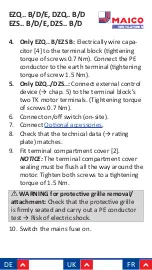 Предварительный просмотр 48 страницы Maico DZQ B Series Installation And Operating Instructions Manual