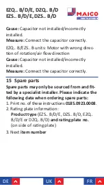 Preview for 52 page of Maico DZQ D Series Manual