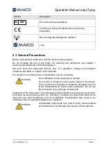 Preview for 11 page of Maico easyTymp Operation Manual