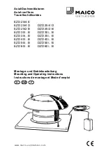 Preview for 1 page of Maico EZD 30 B Series Mounting And Operating Instructions