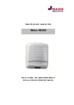 Preview for 2 page of Maico HD200 Installation And Operating Manual