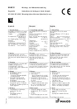 Maico HY 230 Mounting Instructions And Directions For Use preview