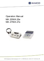 Maico MA 25 Operation Manual preview