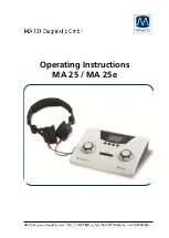 Preview for 1 page of Maico MA 25e Operating Instructions Manual