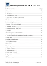 Preview for 3 page of Maico MA 25e Operating Instructions Manual