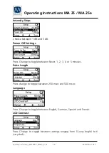 Preview for 14 page of Maico MA 25e Operating Instructions Manual